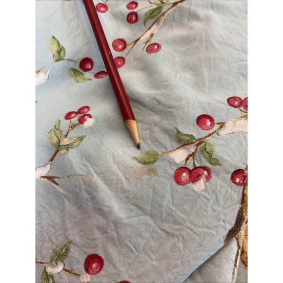 Pottery Barn Queen/Full Duvet Set 2 Shams Cardinal Berries Winter Bird holiday - Picture 2 of 10